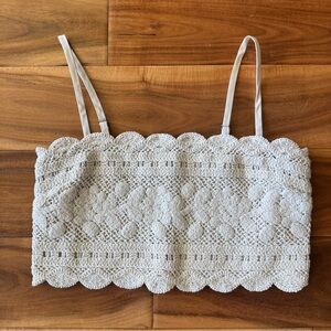 J crew Crochet Crop Top small